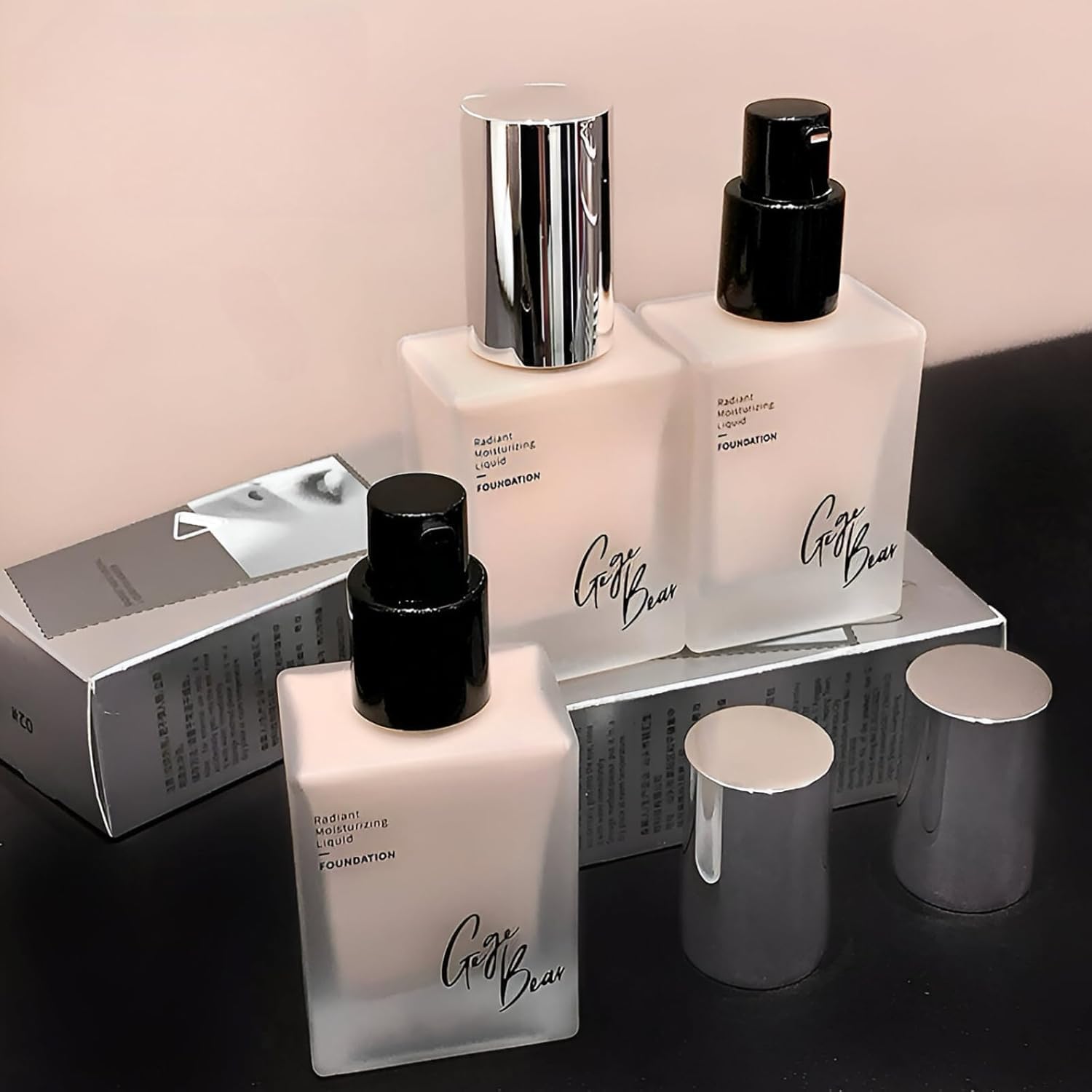Gege Bear Radiant Moisturizing Soft Liquid Foundation | Available in 3 Shade Range | Buildable Coverage Serum Foundation | Luminous Dewy Finish | Weightless Full Coverage | Moisture-Lock Technology | Long-Wearing Comfort | Mess-Free Precision Pump | Seamless Blending For Women Girls (01#Shade, 30ml)-image-6