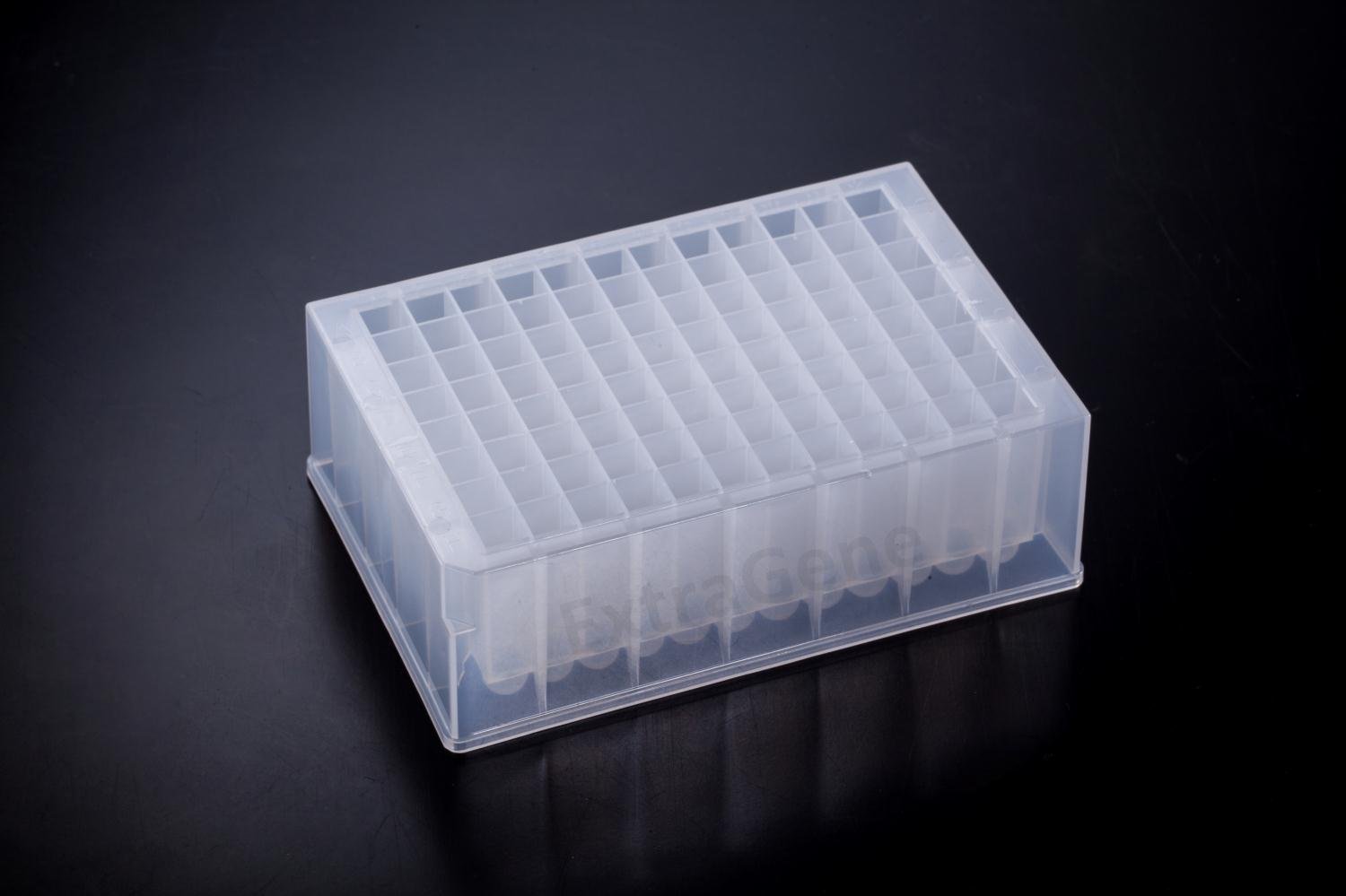 ExtraGeneDeep 96 Well Plate, Square Well, Clear, Individual Pack. Packing: 25EA/CS