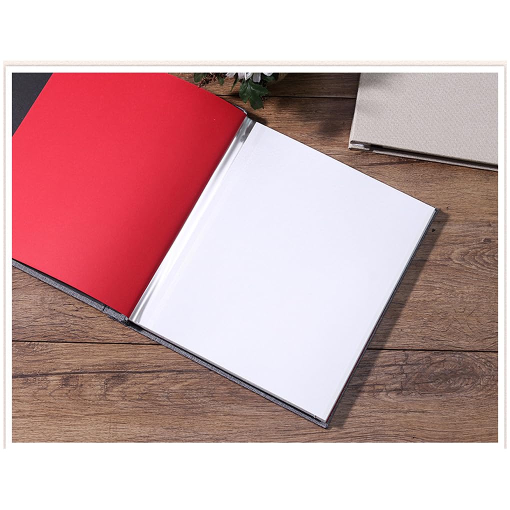 40 cm lniany album fotograficzny DIY zdjęcia ślubne książki 20 stron samoprzylepne zdjęcia scrapbooking książka pamięciowa kochanek szara/biała strona
