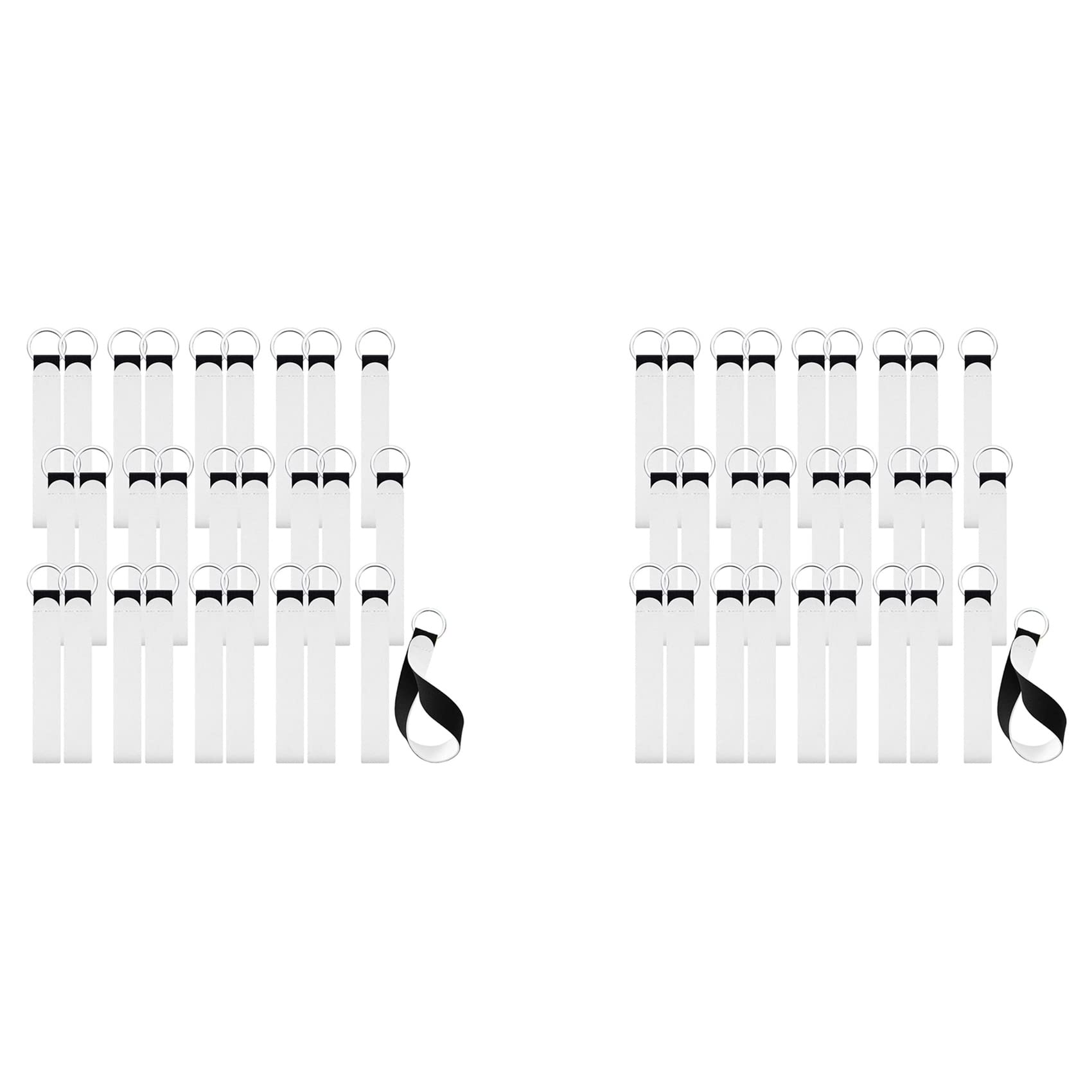 Lanyard de poignet sublimation : lot de 60 dragonnes vierges pour porte-clés DIY