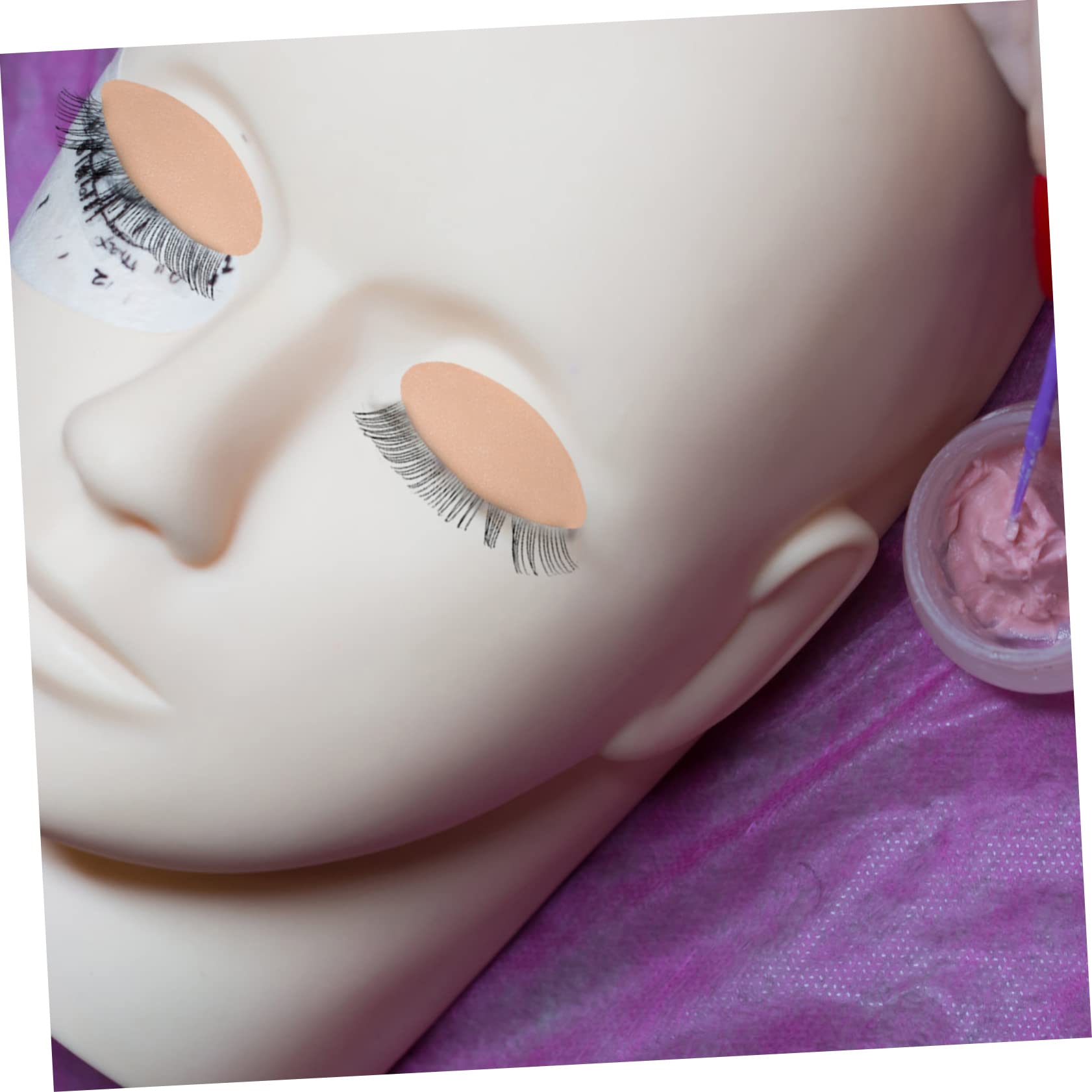 Baluue 15paare Abnehmbare Realistische Augenlider Mit Wimpern Für Training Von Wimpernverlängerungen Praktischer Übungskopf Für Mannequin-training