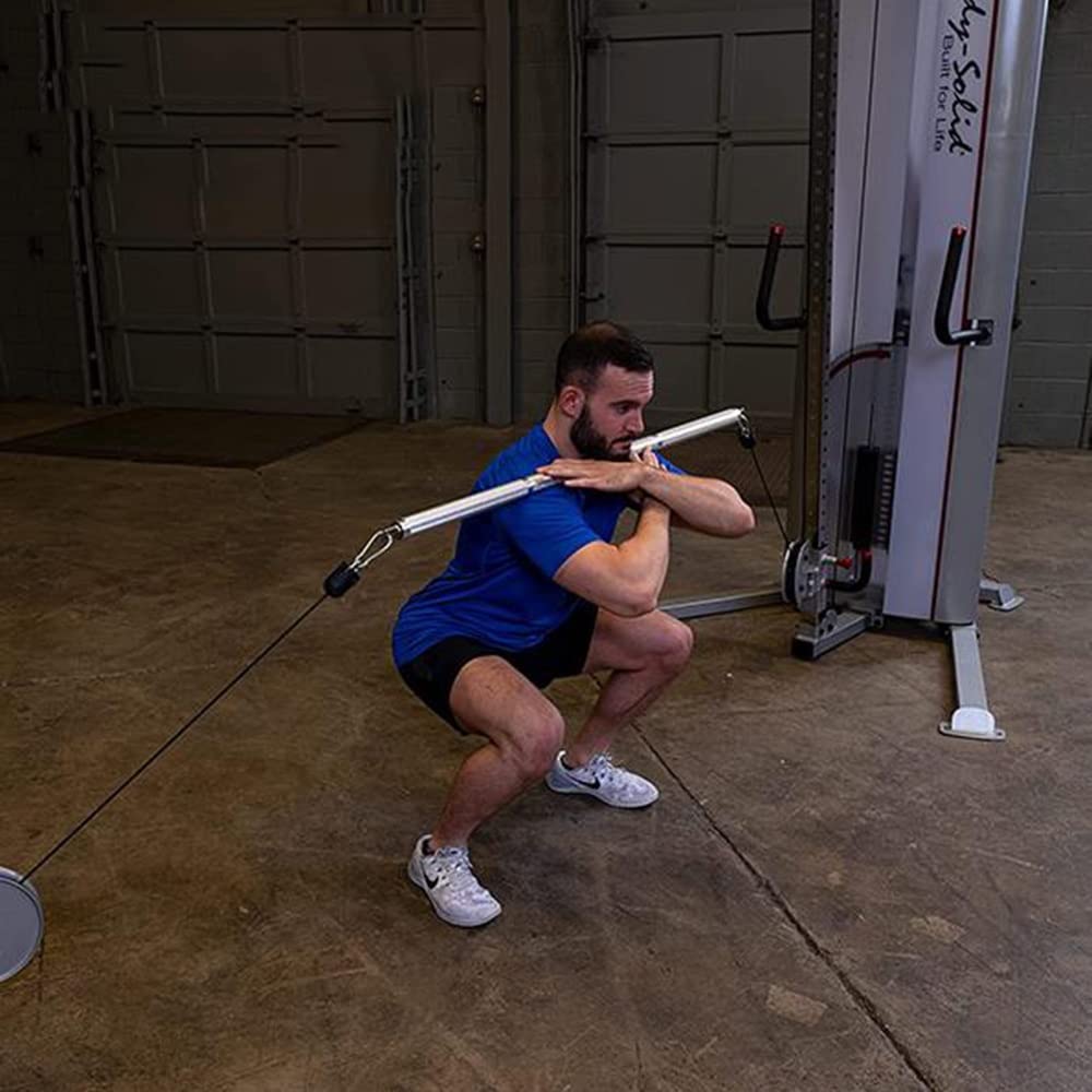FREAZE Barra LAT Machine Doppio Gancio, Maniglia per Cavi A Doppia Puleggia, Attrezzature da Palestra per Tricipite Bicipite Petto Schiena Allenamento Muscolare (Size : 106cm/42inch)