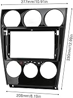 Vista 4 de Qiilu Accesorios interiores Panel de control de consola central Kit de cubierta de panel de control doble DIN para panel de navegación Android