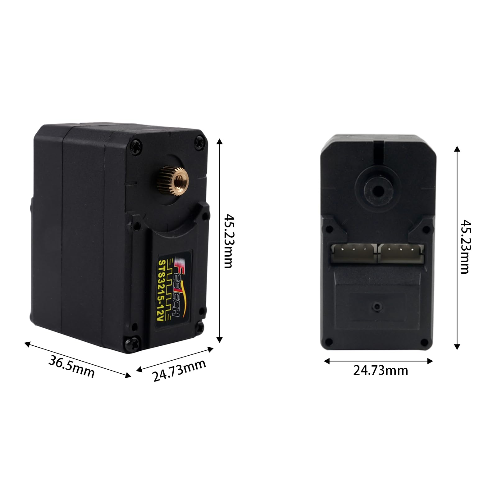 Feetech STS3215 - Servo bus seriale da 30 kg, motore robotico da 12 V, con encoder magnetico a 360°, ad alta precisione e coppia, per progetti di robot educativi, confezione da 6