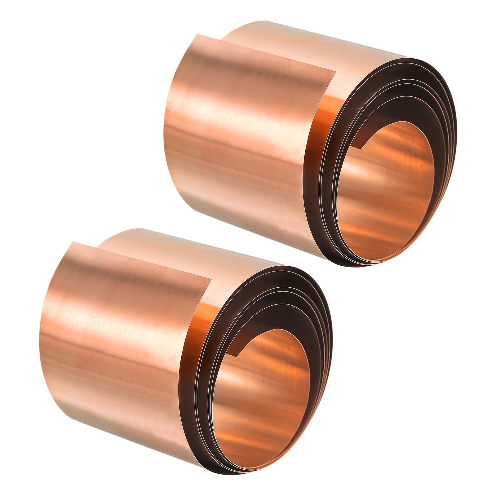 uxcell Copper Sheet Roll, Metal Foil Plate 1000mm x 55mm x 0.05mm 2pcs