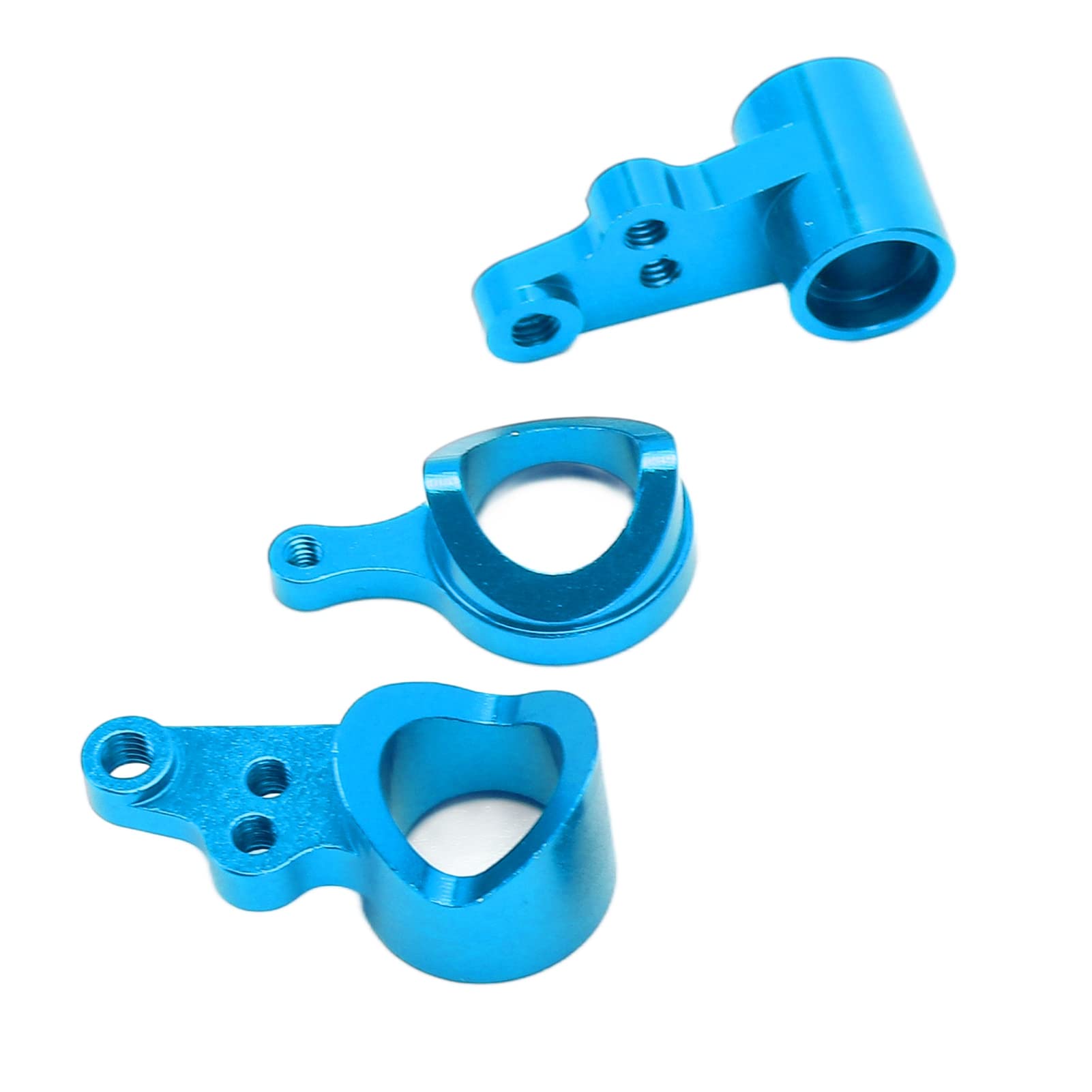 RC Aluminum Steering Knuckle Kit - Compatible With LC Racing 1/14, WLToys 144001, 124018, 124019 RC Cars (Red)