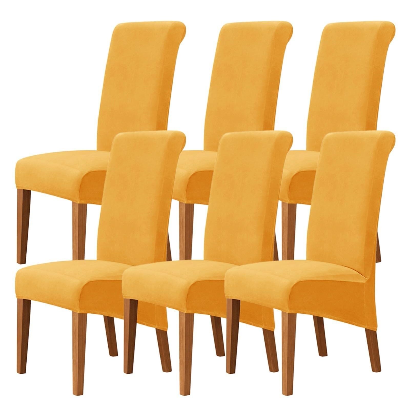 NMVAWIPT Dining Chair Covers, Stretch High-Back Room, For Home Restaurant Living Banquet Four Season, Easy Installation(#8,6Pcs)