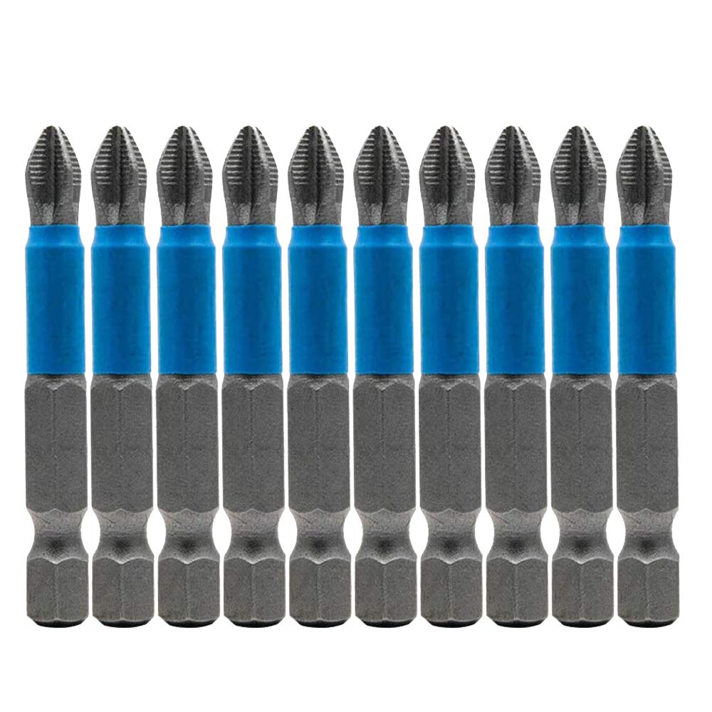 10Pcs 50mm PH2 Anti Slip Electric Hex Shank Driver Bit Phillips Screwdriver Bits
