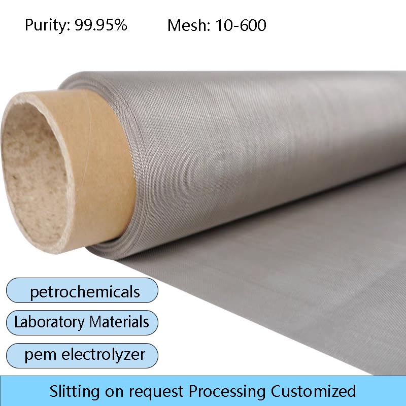 10 Pieces TA1 Pure Titanium mesh, Woven Network 100 * 100mm Titanium Gauze 30 mesh, Acid Proof Filter Plate, Suitable for Machinery, Corrosion-Proof Vessel, Biomedical and Other Industries