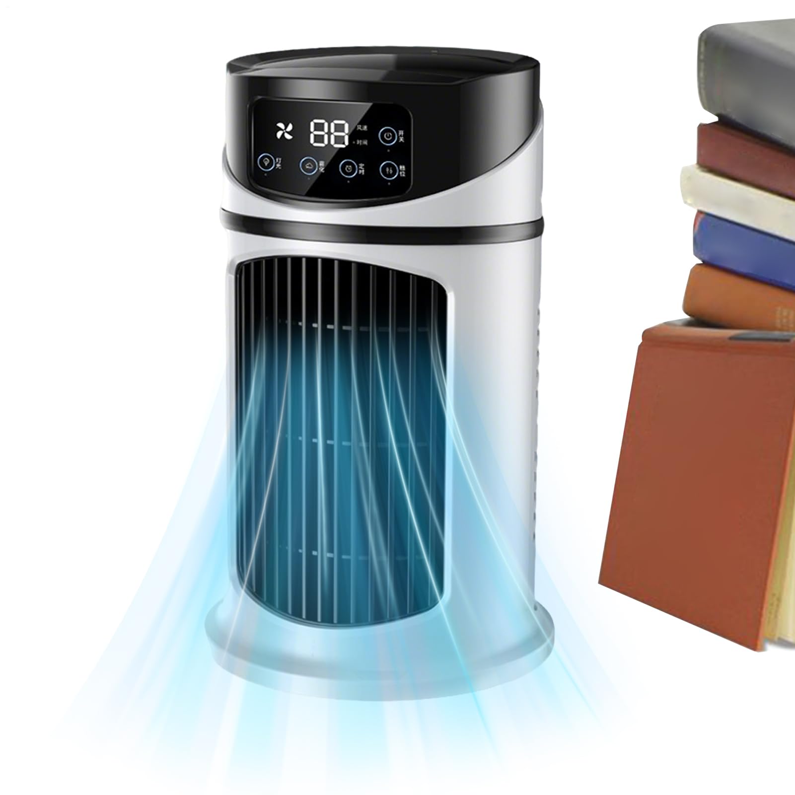 Rafraîchisseur d'air et ventilateur à eau de bureau compact à 3 vitesses