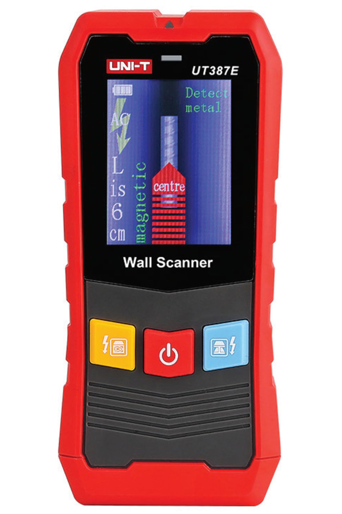 UNI-T - Escáner de pared UT387S/UT387LM 4 en 1, detector de metales, localizador de pernos de madera, detector de voltaje AC, cable eléctrico en vivo, seguimiento de profundidad (UT387E)