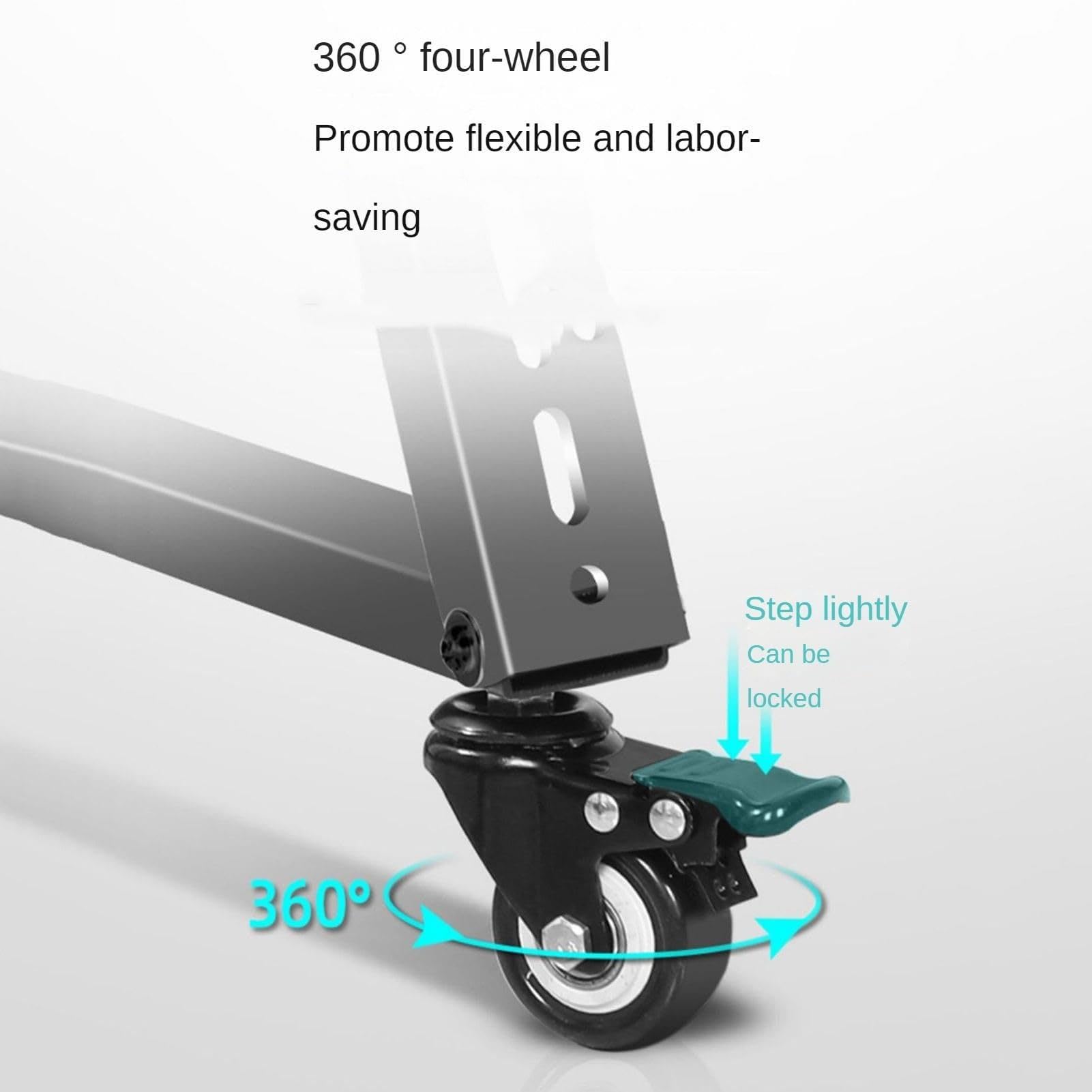 Carrello Mobile per TV con Ruote, Supporto TV su Ruote per Schermi da 32-60 Pollici, Carrello da Pavimento A Basso Profilo per Monitor