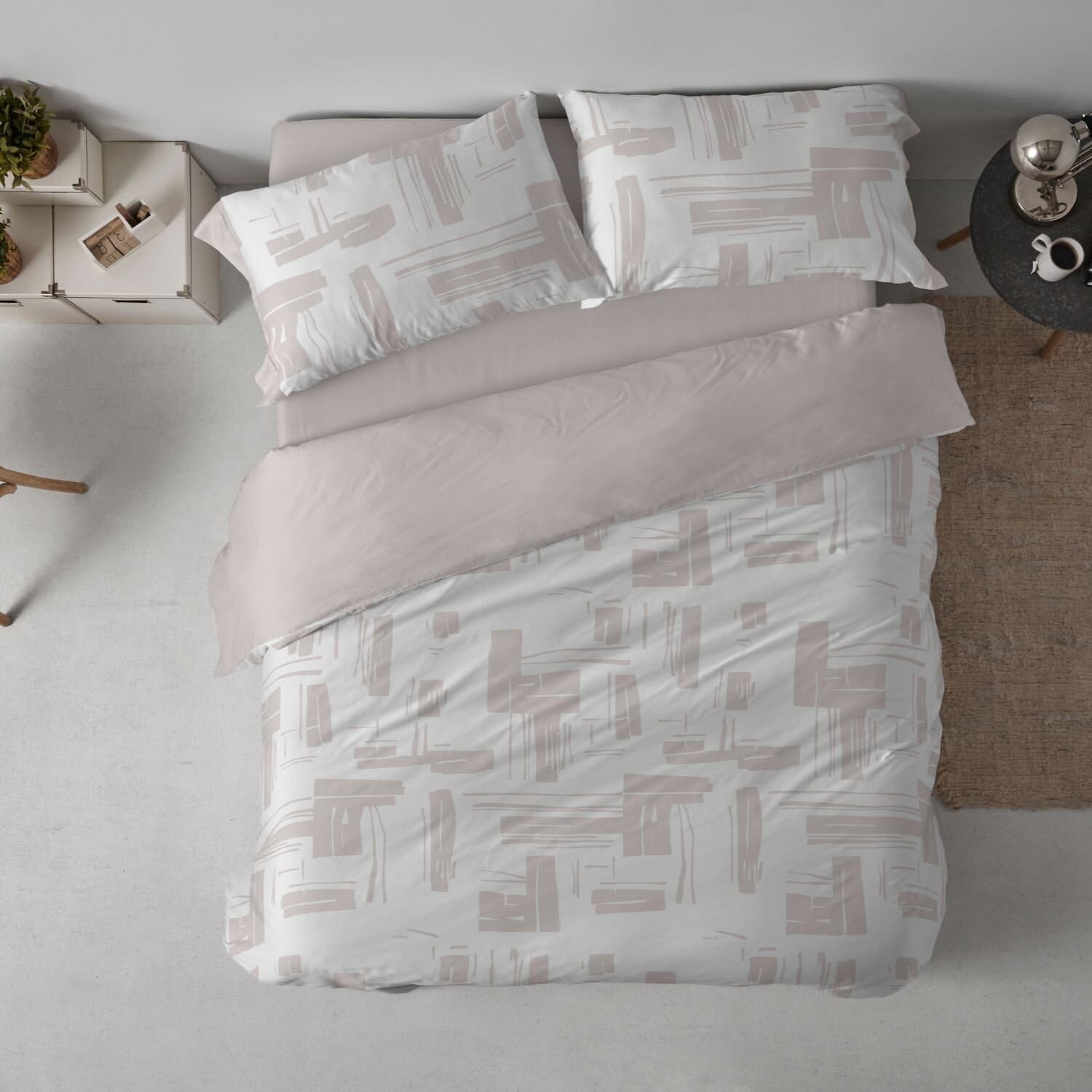 Parure de lit Burrito Blanco 90x190/200 cm au tissage durable haut de gamme