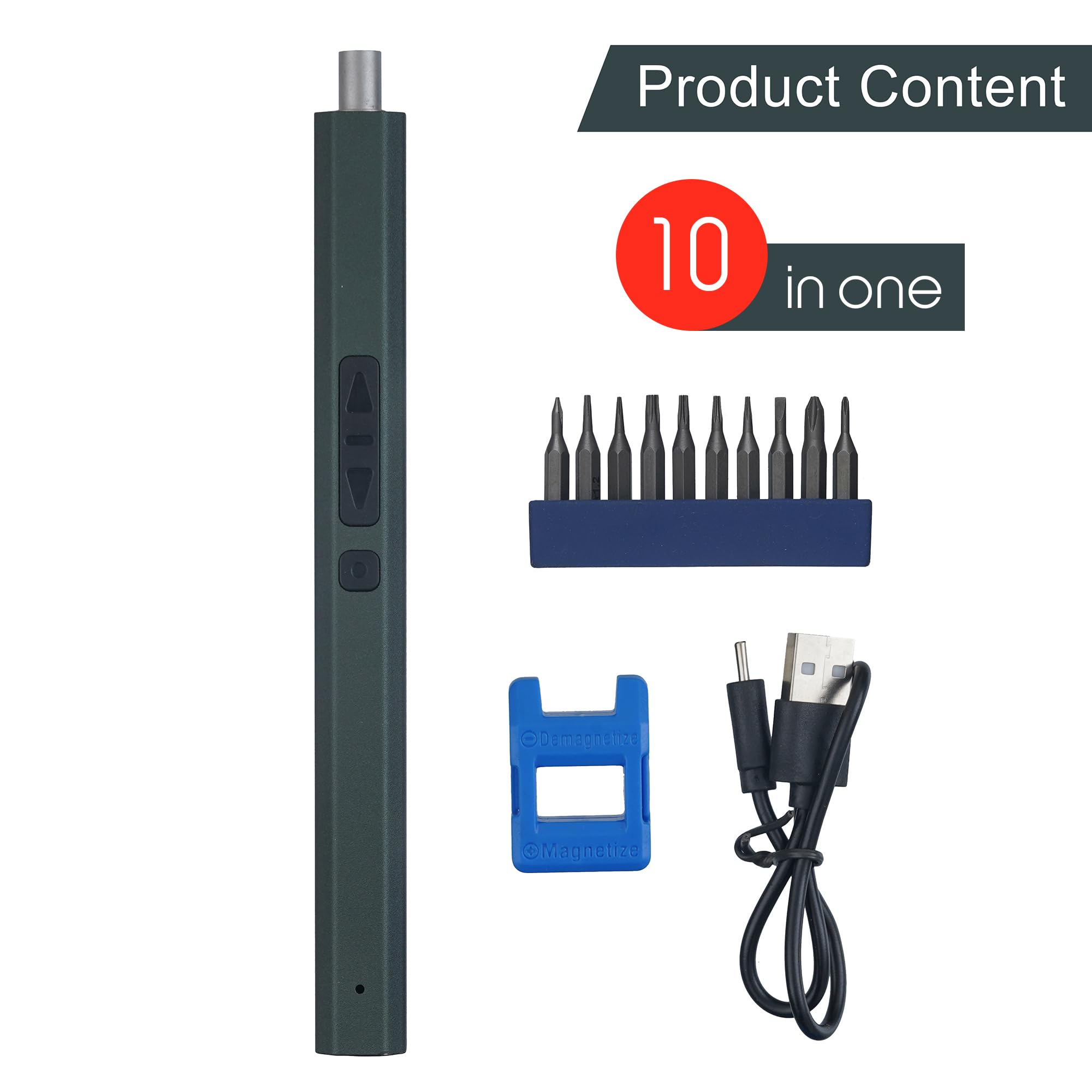 Aluminum Alloy Electric 10-in-1 Multipurpose Screwdriver Bits Set Repair Tools Kit Set for Home Appliances, Laptop, Mobile, Computer Repairing Preparations (Color Box Electric 10) 2