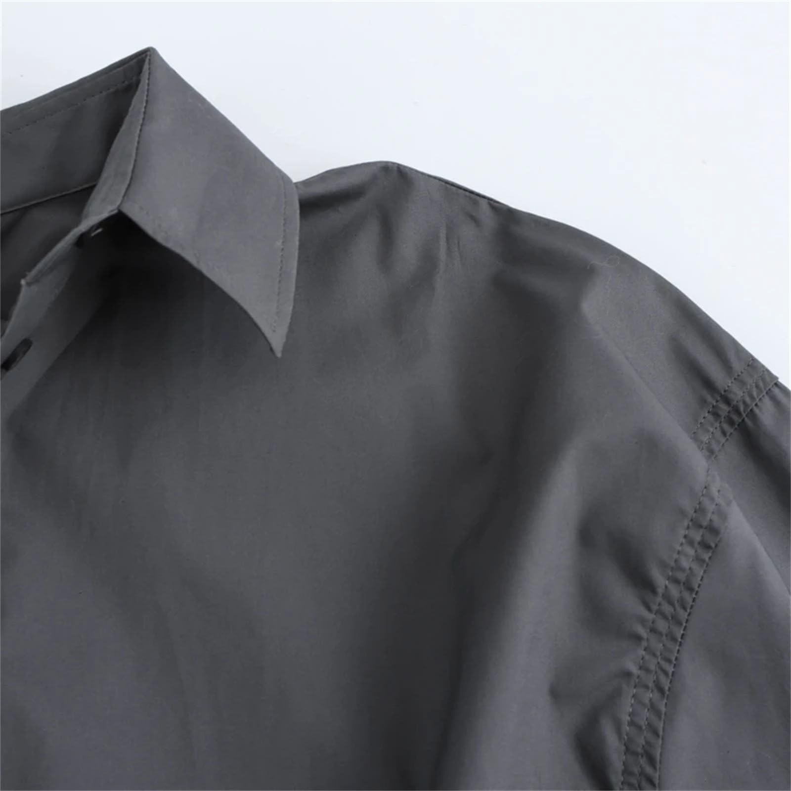 Camicette da donna con bottoni, casual, con volant, per ufficio, lavoro, camicette top per feste serali