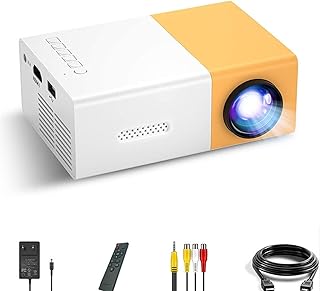 Portaflixx-Portaflixx Pocket Projector 2.0, Mini Projector, Native 1080p Full HD 9000l Movie Outdoor, Portable Outdoor Indoor Movie Projector, in Home Theaters (White)
