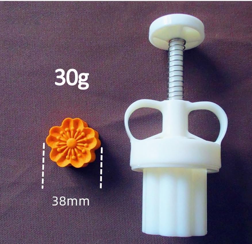 Mooncake Press Molds, 1Pc Mooncake Mold Cookie Stamps,3D Flower/Lucky Bag/Rabbit Shaped Moon Cake Mold,Hand Pressure Fondant Cookie Cutter Dessert Pastry Decoration Tool Moon Cake Maker,30g