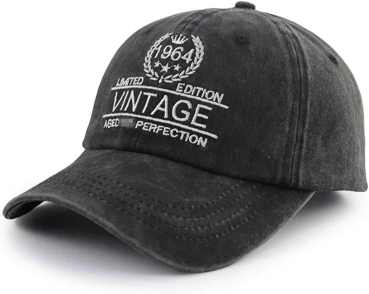 Vintage 32nd 52nd 62nd 82nd 92nd Hats for Men Women, Funny Adjustable Embroidered Birthday Baseball Cap - Image 2