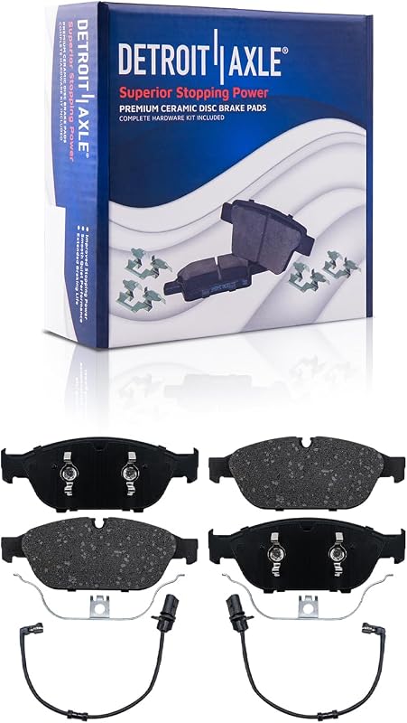 Pastilhas de freio dianteiras cerâmicas Detroit Axle P-1549 para Audi A5, A6, A7, A8 Quattro e S7 – 2 unidades