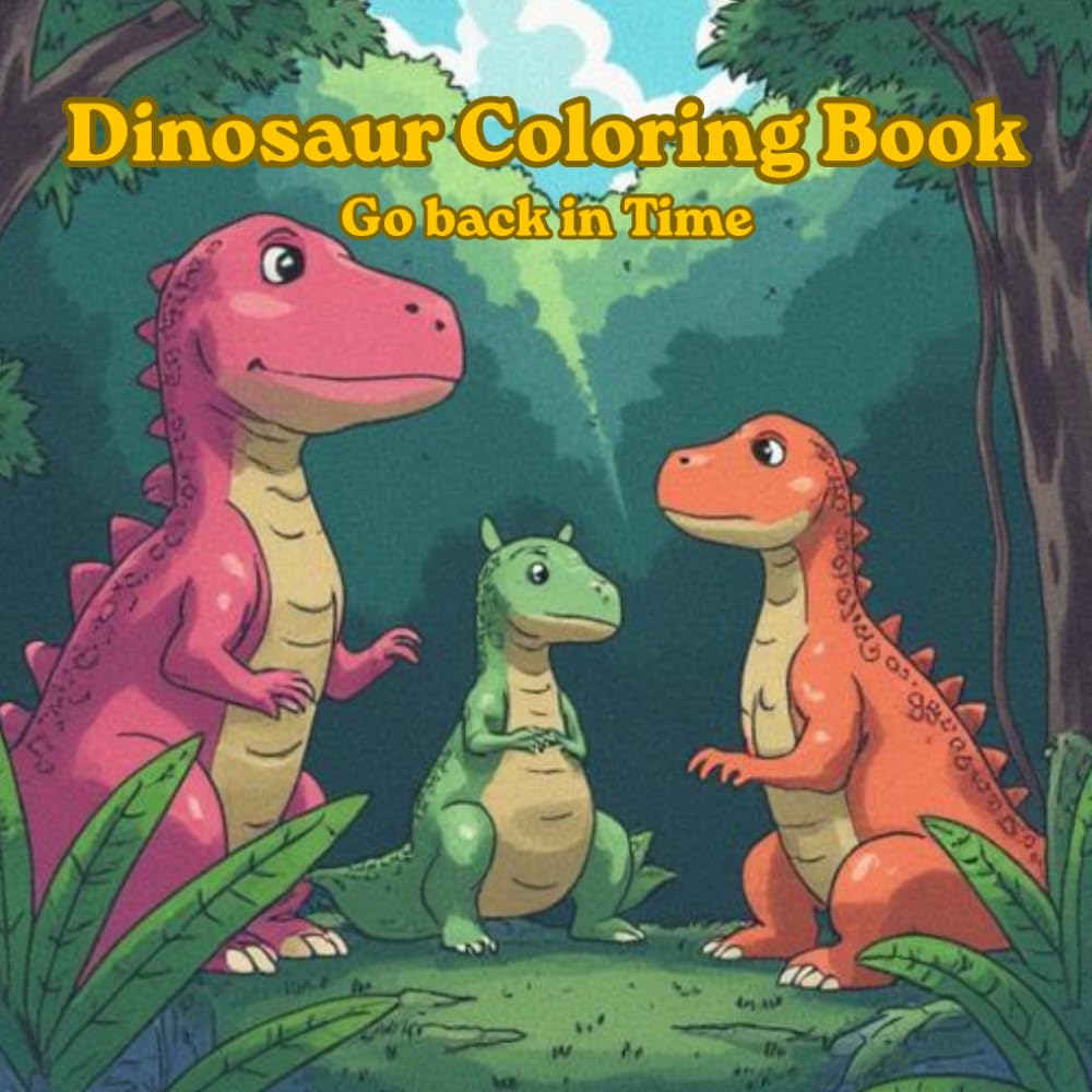 Dinosaur Coloring Book: Go Back in Time