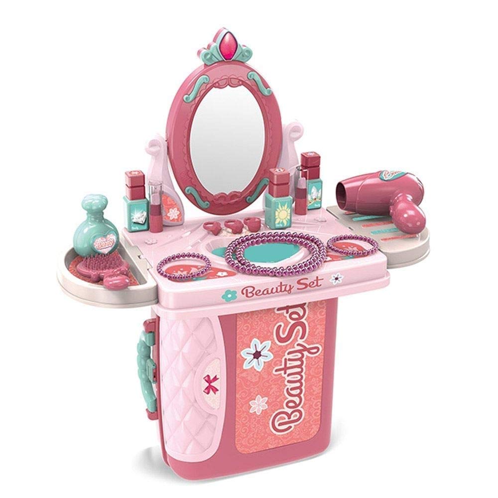 SHIPEASE 3 in 1 Dressing Table Beauty Make Up Suitcase Kit Pretend Role Play Makeup Accessories Toy with Accessories for Kids Girls (B0DH2QSGG8) Amazon Price History, Amazon Price Tracker