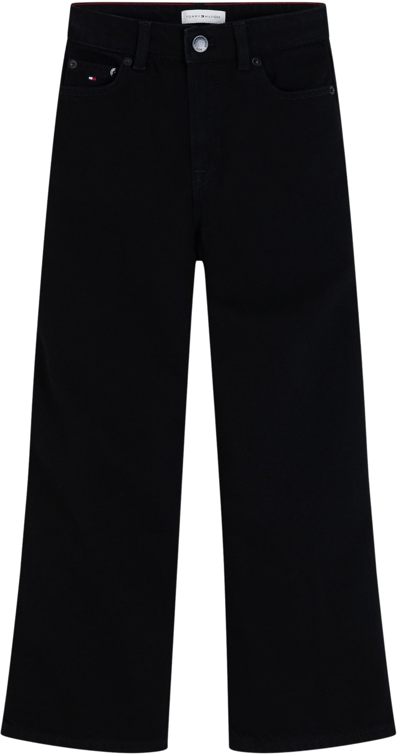 Tommy Hilfiger Girls Mabel Black Jeans KG0KG09622 Loose, Denim, 12 Month