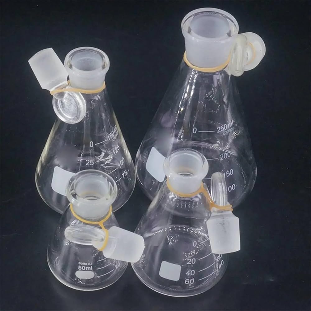 Attrezzature e forniture di laboratorio Matraccio conico in vetro borosilicato da 50 ml a 1000 con tappo a triangolo laboratorio