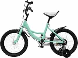 Vélo Fille 16 Pouces Avec Roues Stabilisatrices - Rose, Freins à Main Et Rétropédalage - Pour Enfant 5 à 8 Ans