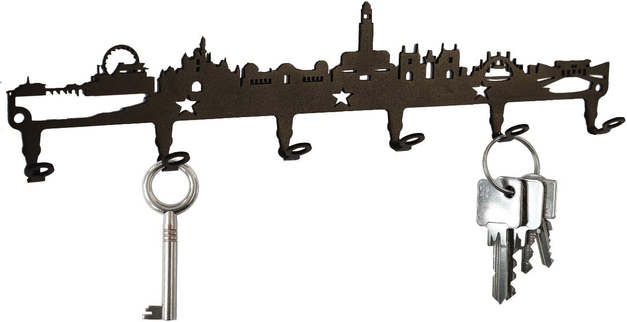 steelprint.de Key Holder/Hook Skyline Los Angeles USA Key Hooks for Wall, Hanger