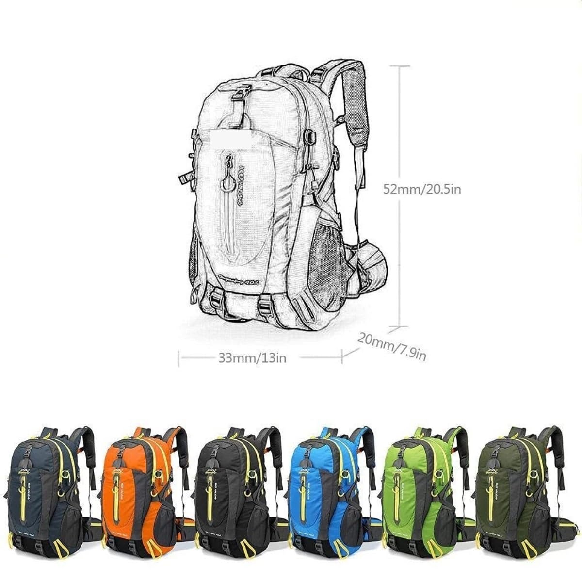 Rucksack Wanderrucksack Bergsteigen Reisen Wandern Laptop Rucksack Männer Und Frauen Outdoor Sport Tasche Reiserucksack Trekkingrucksack(Black)