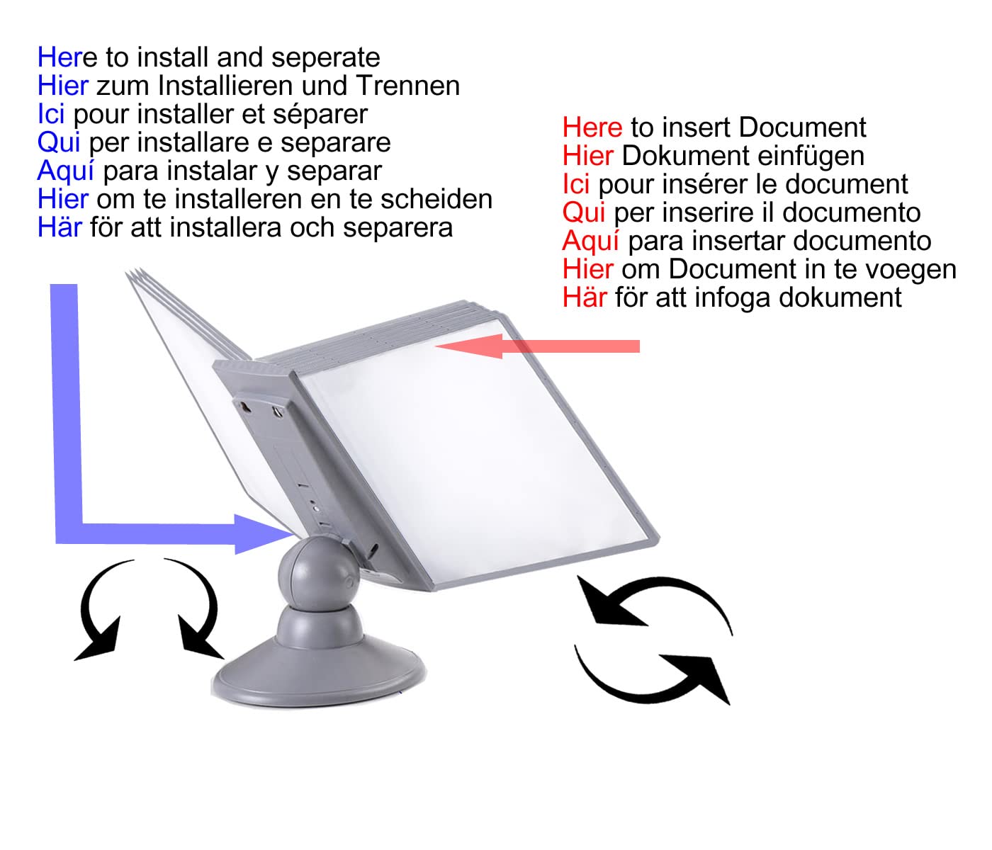 Leggio Da Parete TUKA-i-AKUT - 10 Pannelli Espositivi A4 Multicolore Per Negozio, Ufficio, Officina - Foto 10