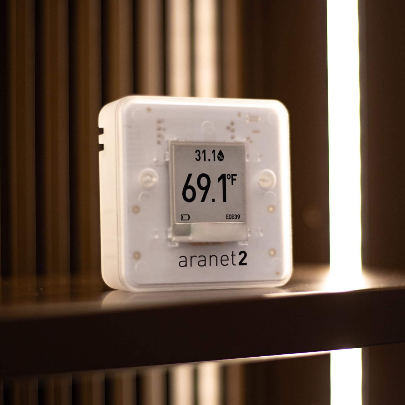 SAF Aranet2 Home: Intelligenter tragbarer Temperatur- und Feuchtigkeitsmonitor, Hygrometer mit langer Akkulaufzeit, App zur Datenverfolgung in Wohnungen, Büros, Kindergärten, Kunsterhaltung