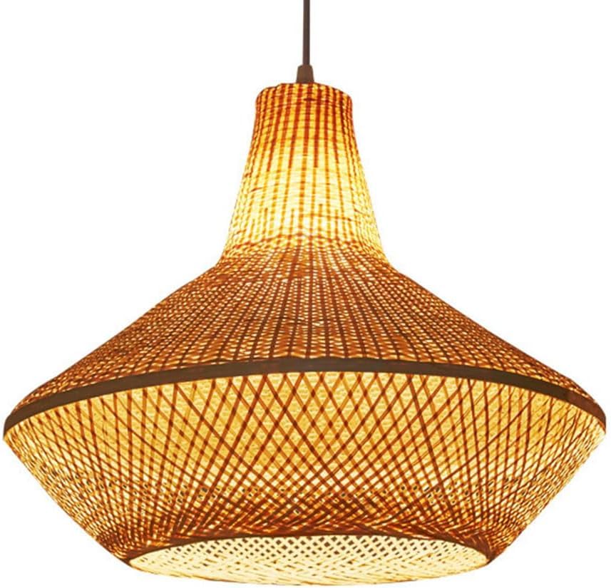 Lampe suspendue en bambou tressé pour salon et salle à manger