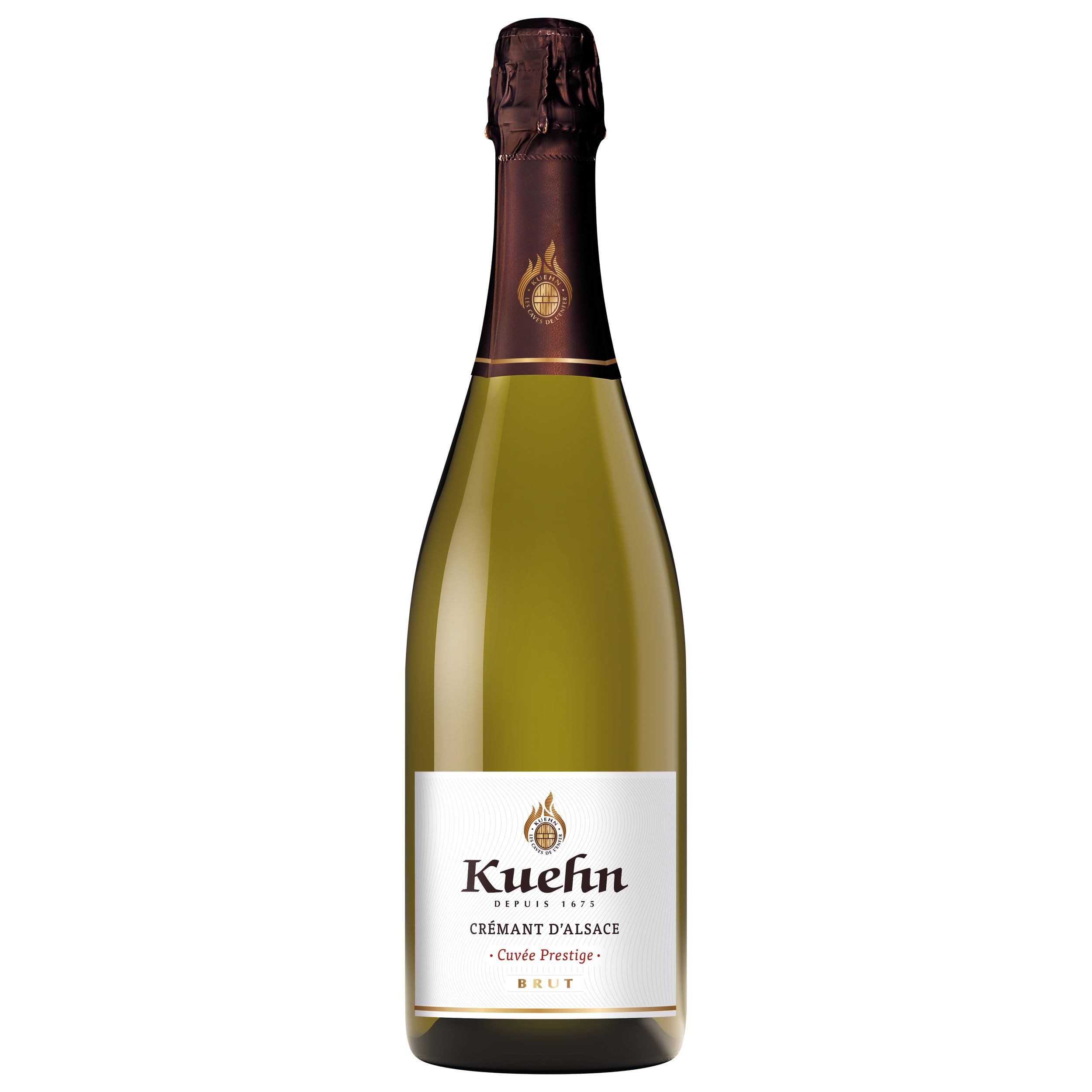 Maison Kuehn Crémant Brut Prestige Sekt Weiss Frankreich inkl. FeinWert E-Book (3 x 0.75 l)