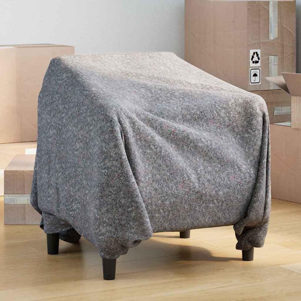 Mantas para mudanzas, 5 unidades, color gris, 150 x 200 cm, de tela, con acolchado y protección contra golpes para muebles, renovación, obras, estudio, insonorización y protección contra