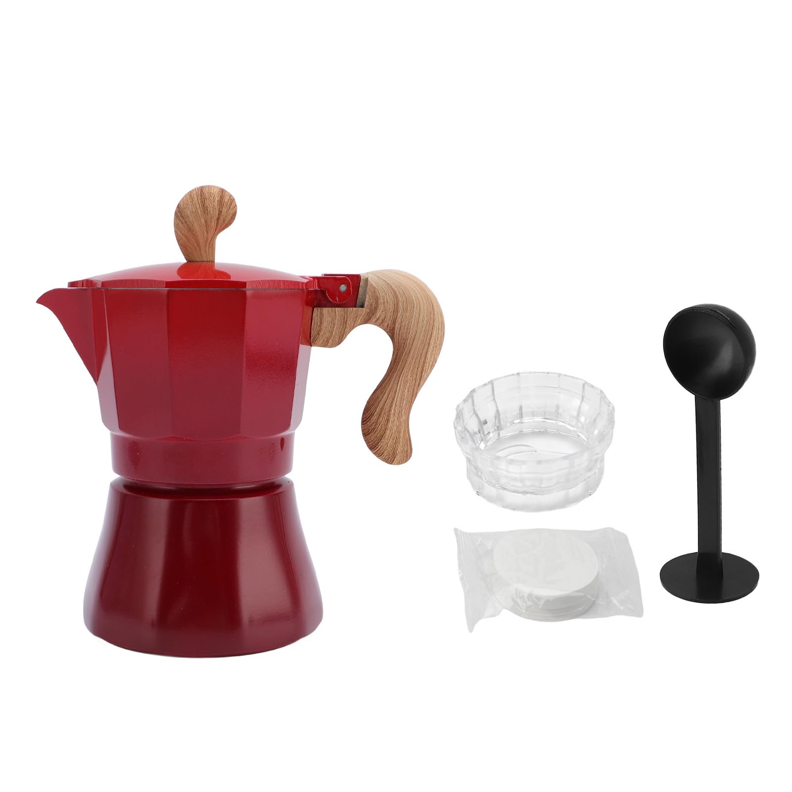 Cafetière italienne aluminium Pilipane dégradé rouge élégante 150 ml