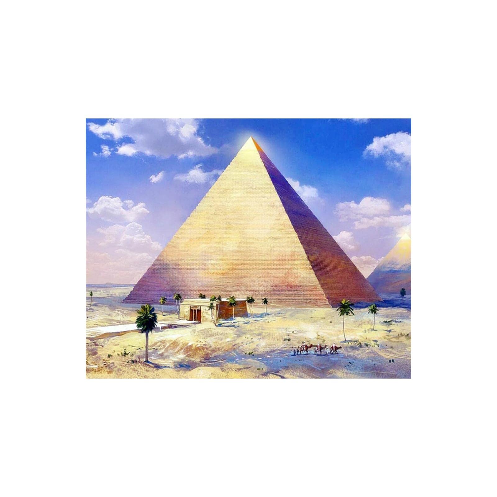 Amazon｜エジプトのピラミッド絵画「輝くピラミッド」-アート