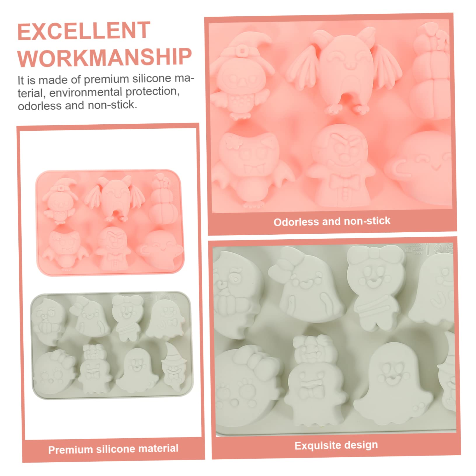 PRETYZOOM 8 Stk Backform Eisformen molde de para schokolade formen zur herstellung von süßigkeiten Silikonformen halloween theme kuchen Schokoladenform selber machen Keksform Kieselgel