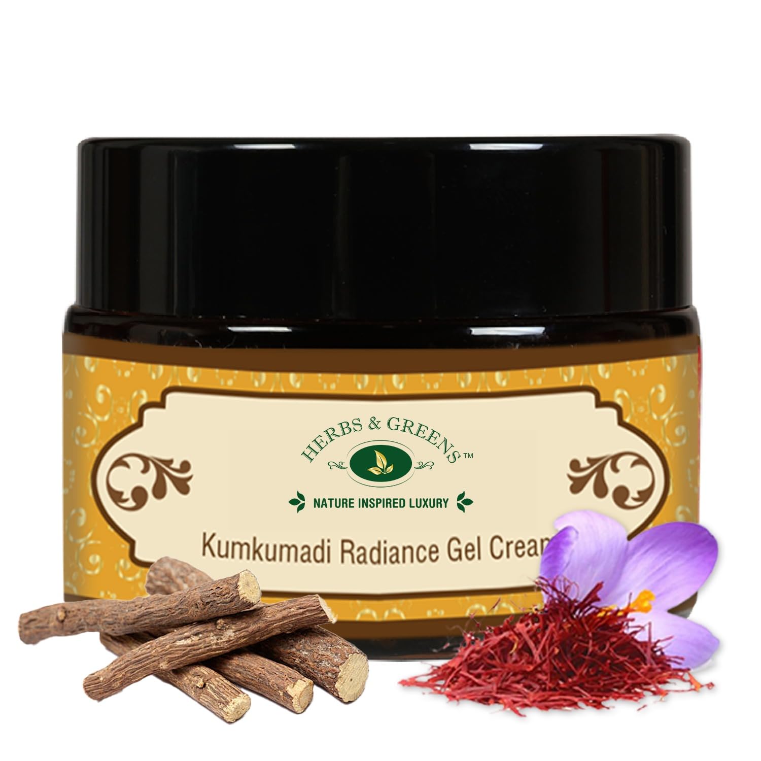 Herbs & Greens Ayurvedic Kumkumadi Radiance Moisturising Face Cream | Hydration, Glow & Radiance | Anti Aging Day & Night Face Moisturizer for Woman & Men | Oily, Combination & Dry Skin | 50 gm