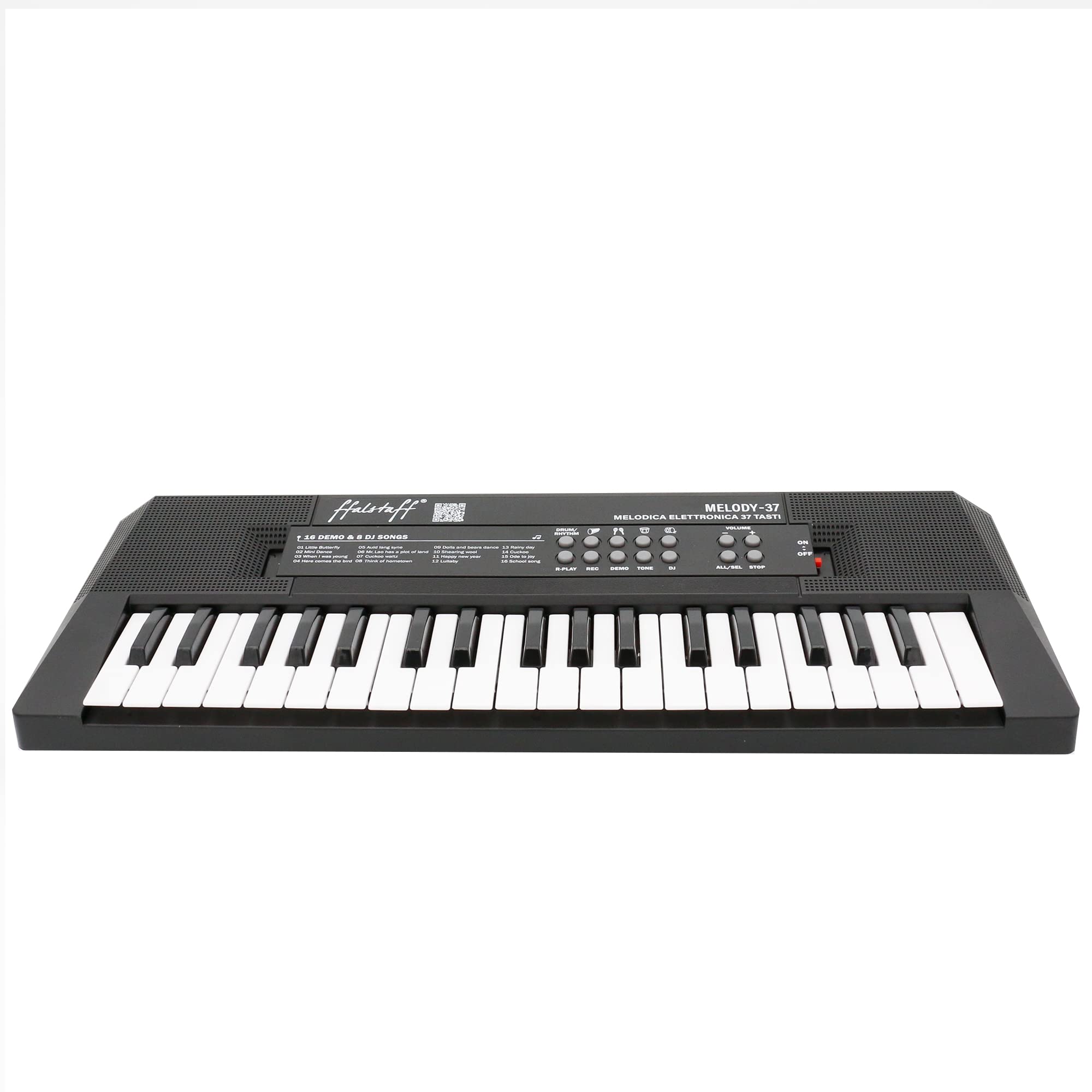 Melodica Elettronica ffalstaff 37 mini tasti con borsa con tracolla, Batterie Stilo e E-book "Suona la Tastiera" - Ottimo kit concepito per proteggere il tuo strumento durante il trasporto