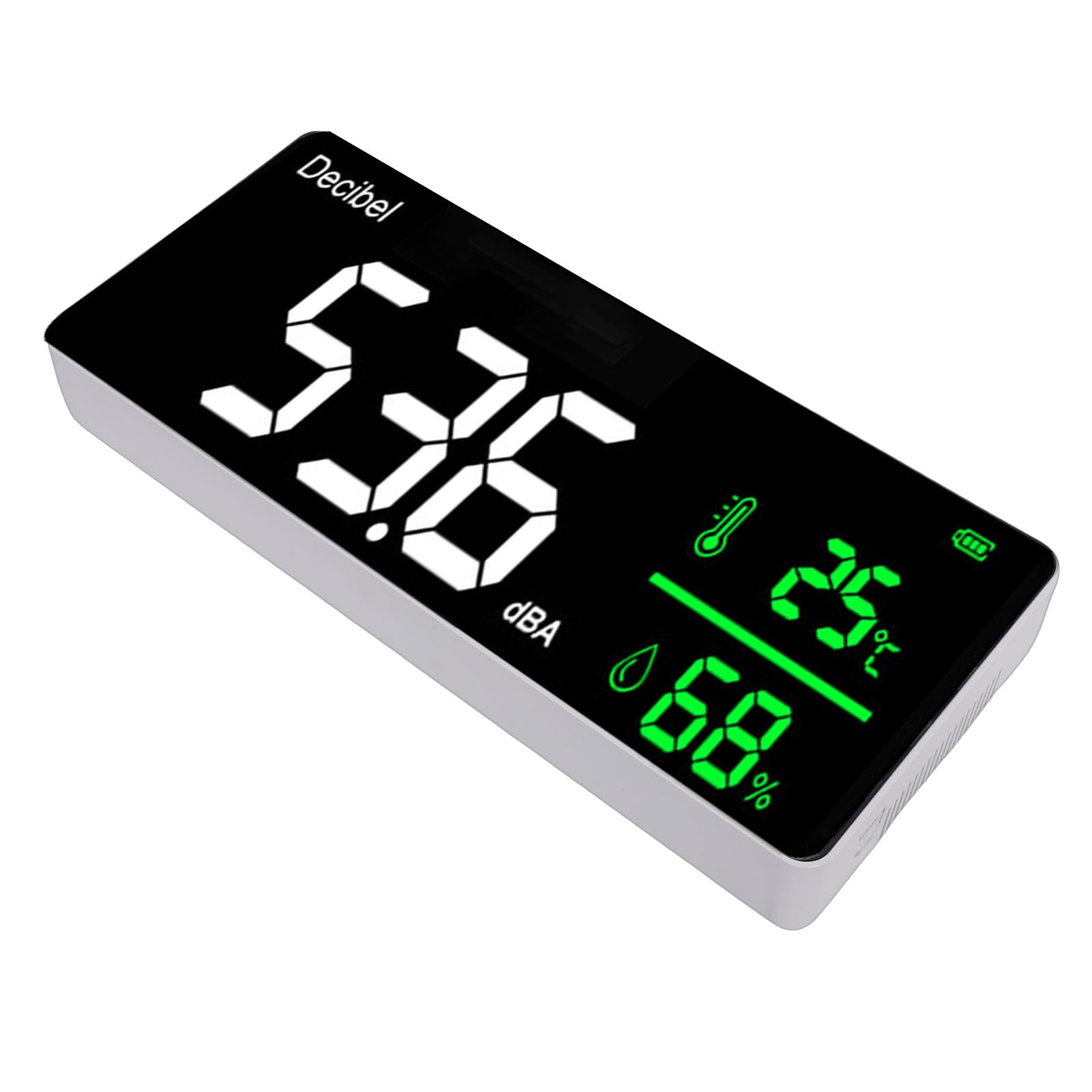 Zerodis Fonometro con Display LED da 11 Pollici, Indicatore di Temperatura dell'umidità per Studio Domestico e Uso in Ufficio