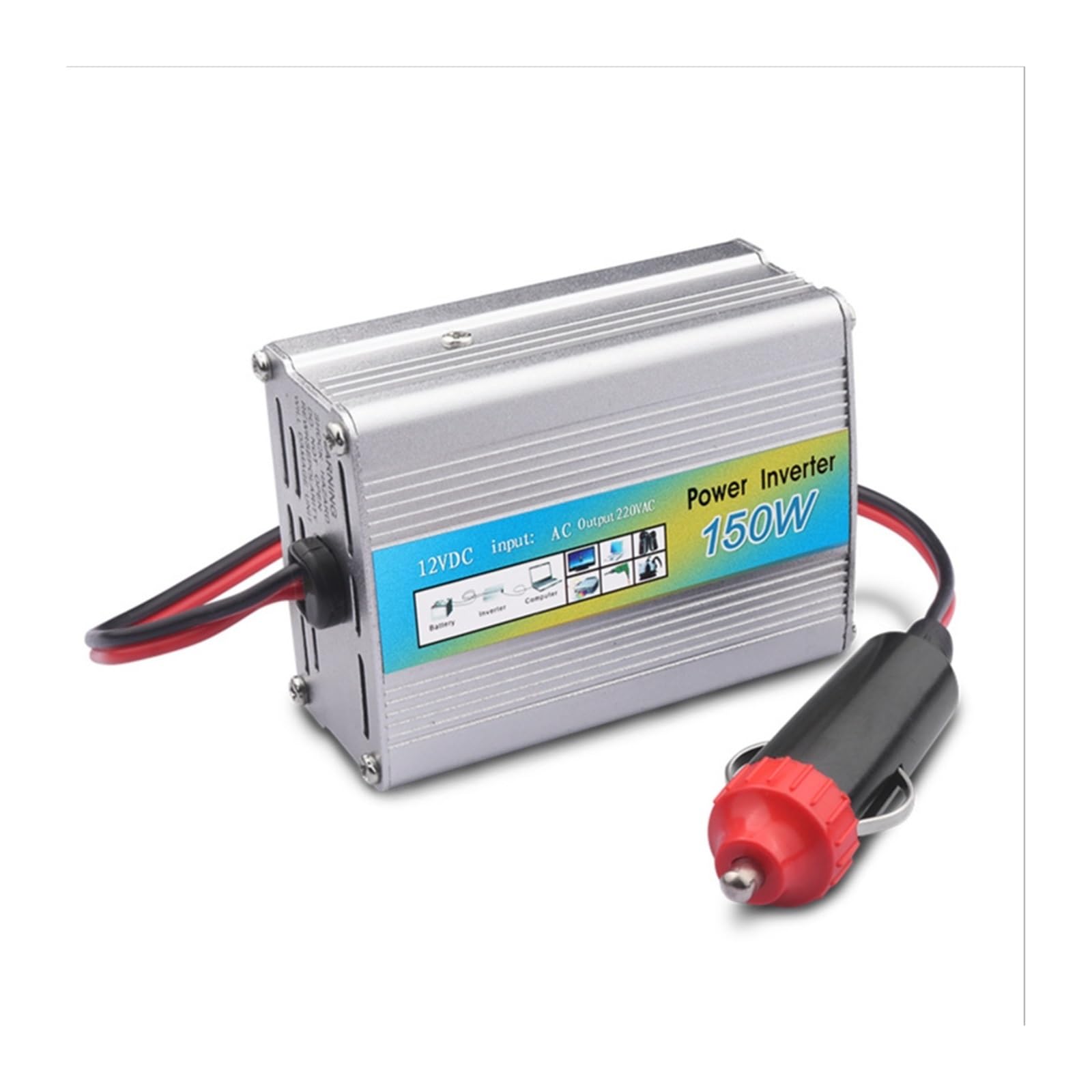 Microinversor Solar Micro Inversor Multifuncional 200W 150W 100W Interfaz De Salida USB Universal De Tres Puertos(150W)