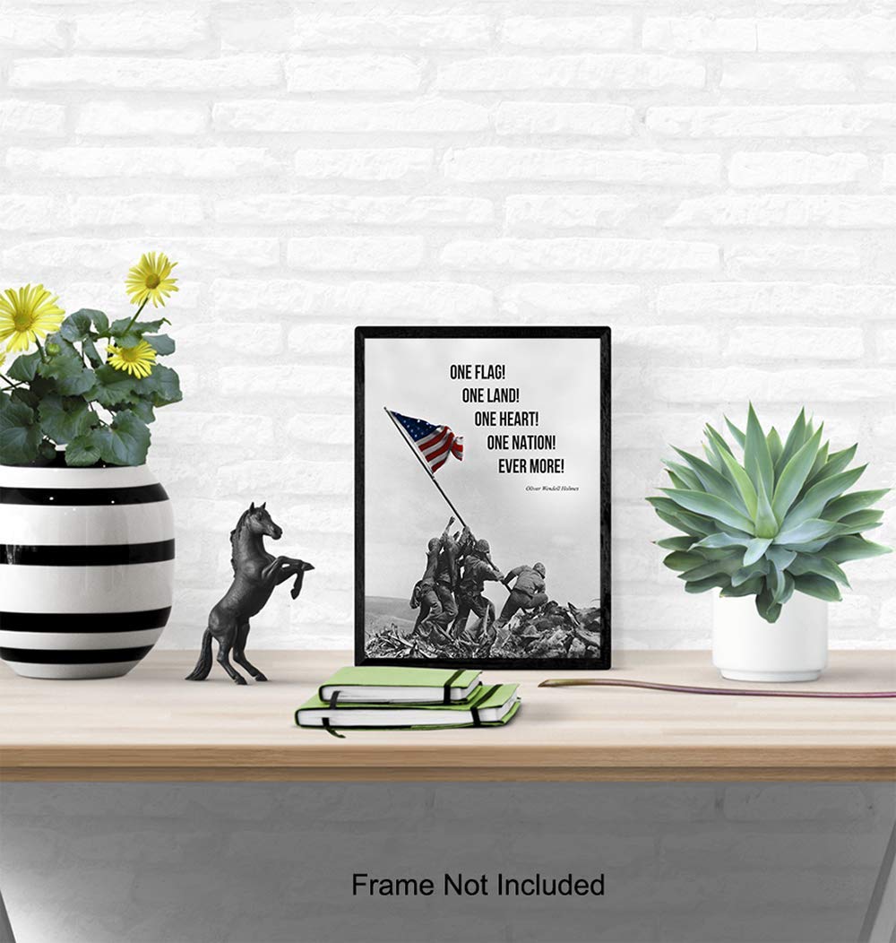 Amazon.com: American Flag Wall Art - Marine Flag - Iwo Jima Wall