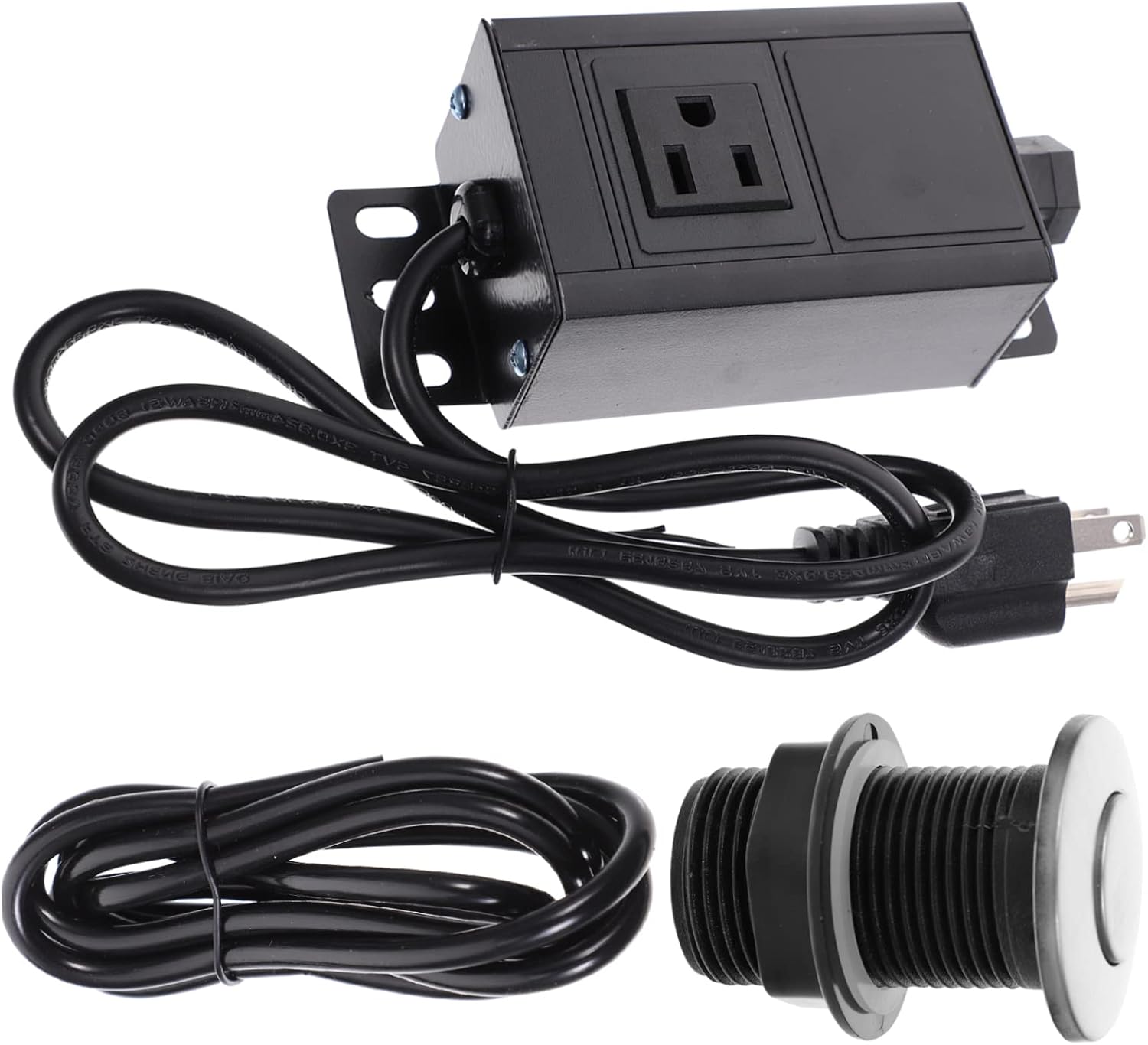 Garbage Disposal Air Switch Kit Matte Replacement for Old Buttons Aluminum Alloy Stainless Steel Easy Installation for Kitchen Disposal