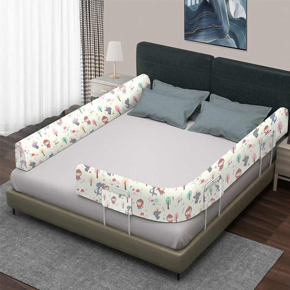 ZYTSHOP Extra Long 2m Bed Rail for 0-6 Months Baby Soft Foam Bed Bumper Kids Child Bed Safety Side Rail,Built-in Shaping Tube Can Be Bent Freely for Fits Most Sizes Bed (1-Pack)