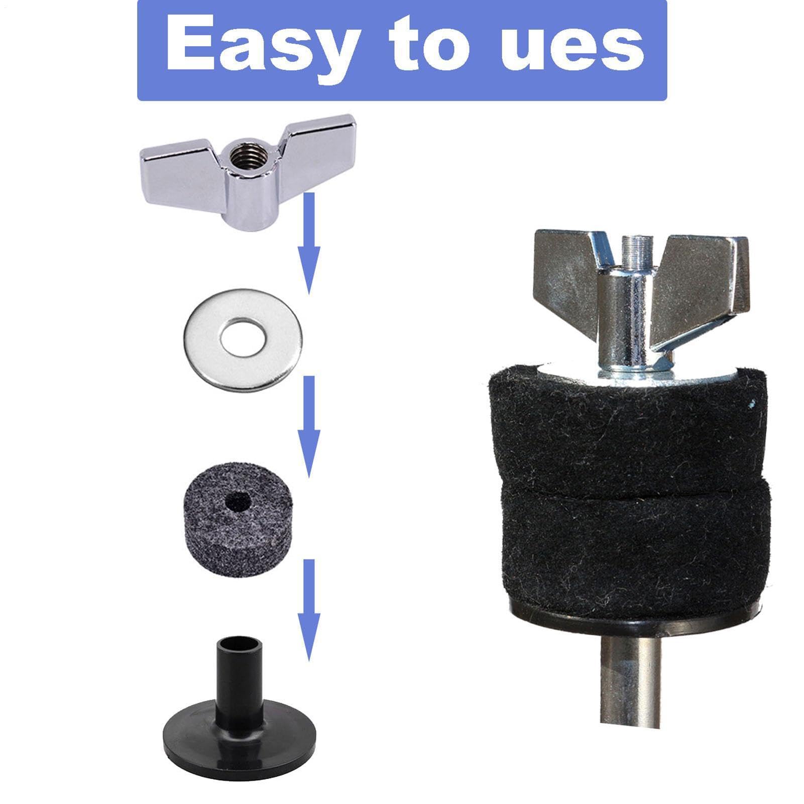 20 Stück Becken Ersatz Zubehör 3.7×2.6×1.1cm ABS Beckenhüllen Drum Trommelbeckenständer Drums Set Hüllen Drum Set Ärmel Professionelle Trommel Ärmel Für Schlagzeug Percussion Instrument