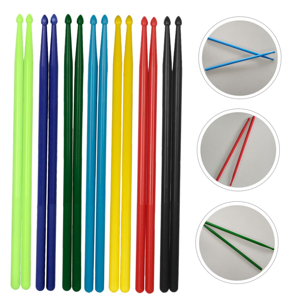 7 Paar 5a Nylon Trommelstöcke Bunt Rutschfest Langlebig Percussion Schlägel Für Anfänger Schlagzeug Musiker