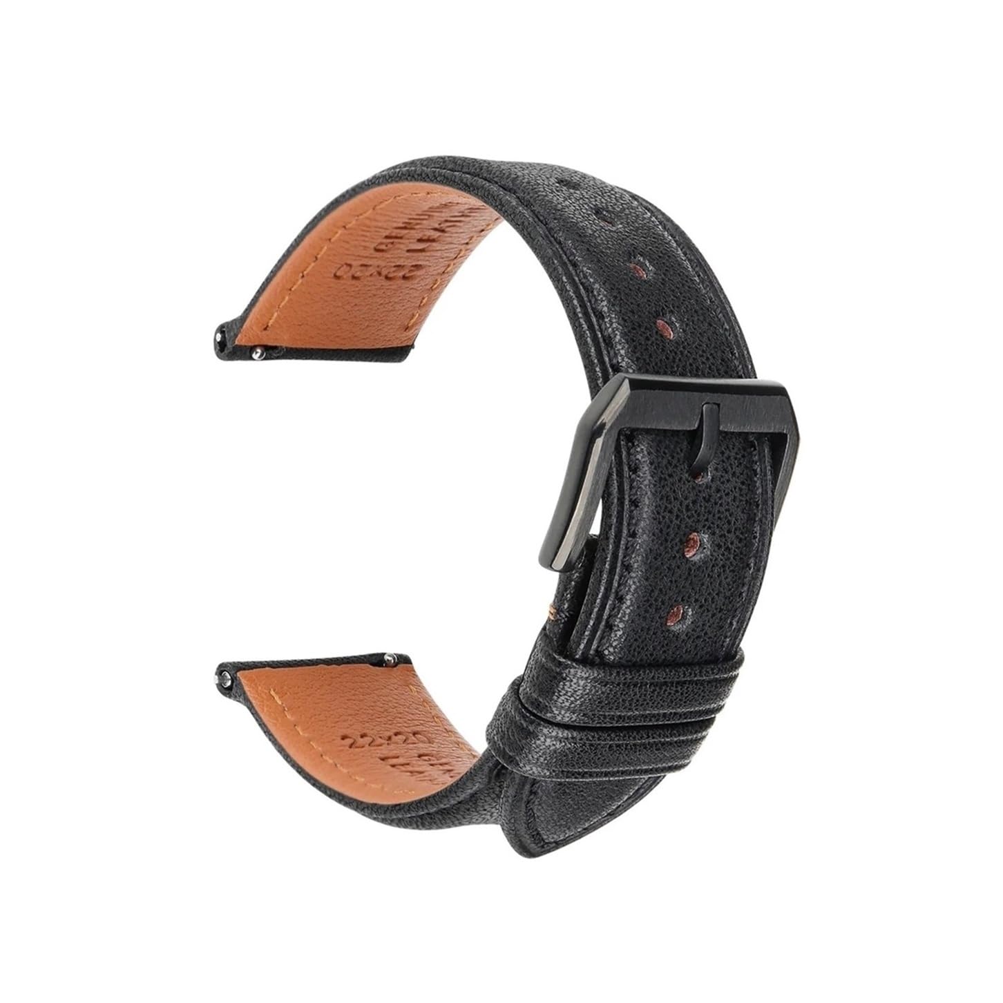Bracelet montre intelligente cuir noir pour sublimer votre Huawei au bureau ou en soirée