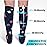 30-40mmHg Medical Graduated Compression Socks for Women&Men Circulation-Compression Stockings-Knee High Socks for Support,Hiking,Running(2 Pack Navy Pink Flowers,L-XL)