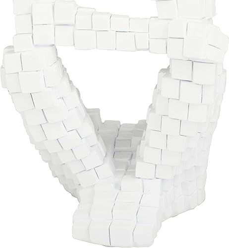 Miniatura 5 de Deco 79 Polystone - Escultura de pensador sentado para personas, juego de 3, 13, 10, 9 pulgadas de alto, color blanco